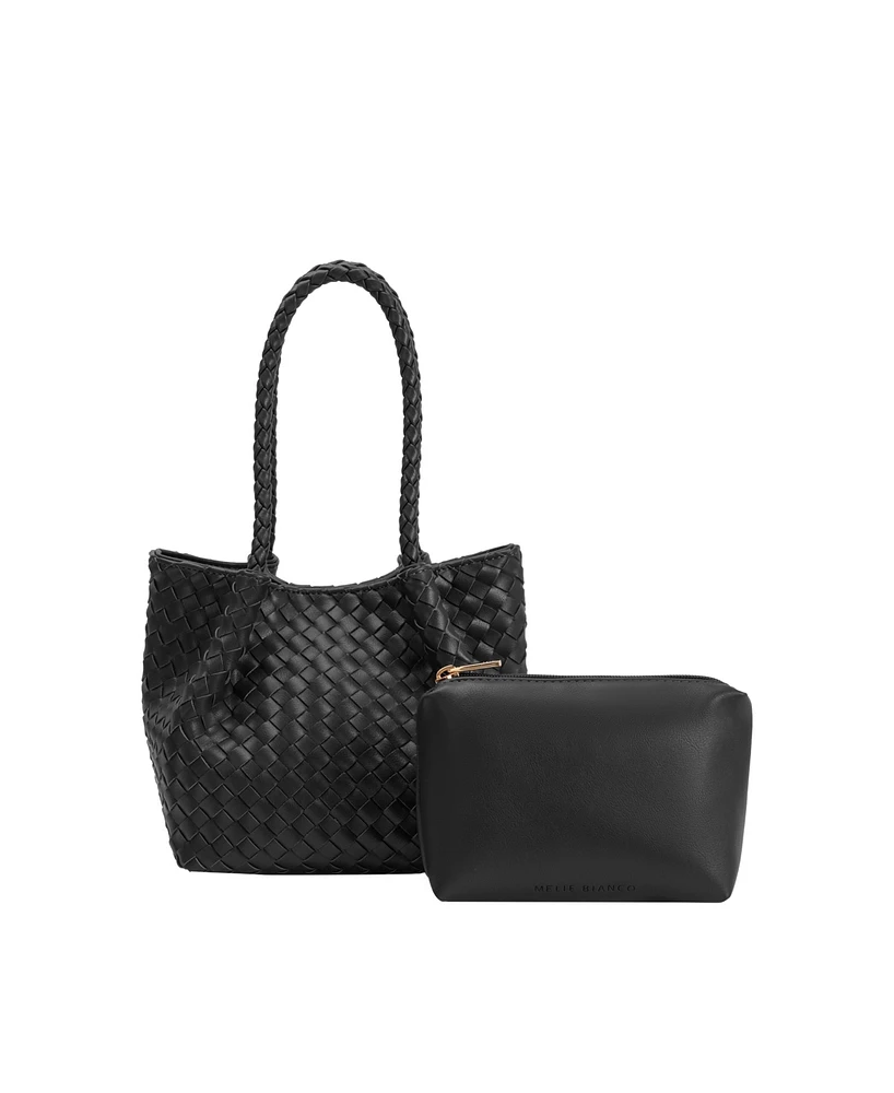 Melie Bianco Anahi Woven Medium Top Handle Bag