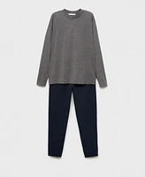 Mango Men's Cotton T-Shirt and Pant Pajama Set