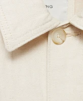 Mango Men's Pocket Linen and Cotton Jacket