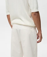 Mango Men's Regular-Fit Linen Pants
