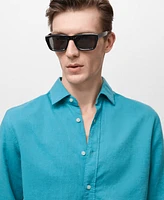 Mango Men's Linen-Blend Shirt