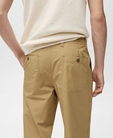 Mango Men's Straight-Fit Cotton Pants