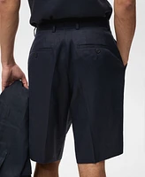 Mango Men's Slim-Fit Linen Bermuda Shorts