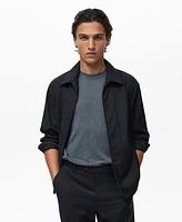 Mango Men's Shirt Collar Cold Wool Jacket