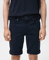 Mango Men's Slim-Fit Denim Bermuda Shorts