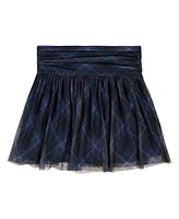 Clavin Klein Big Girls Plaid Power Mesh Skirt