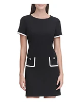 Tommy Hilfiger Women's Colorblocked Pocket Sheath Dress