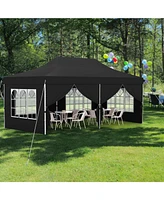 10 x 20 Feet Pop up Canopy with 6 Sidewalls Windows and Carrying Bag
