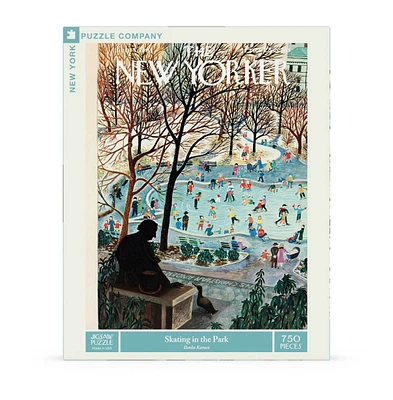 New York Puzzle Company Skating in the Park 750 Piece Puzzle