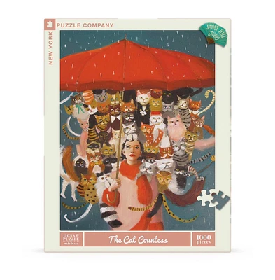 New York Puzzle Company The Cat Countess 1000 Piece Puzzle