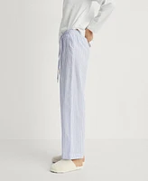 Mango Women's 2-Piece Seersucker Striped Pajamas