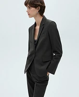 Mango Women's Pinstripe Suit Jacket