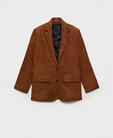 Mango Women's Straight Suede Jacket