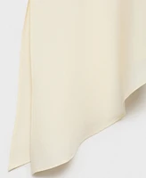 Mango Women's Asymmetrical Lyocell Top