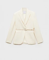 Mango Women's Belt Structured Blazer