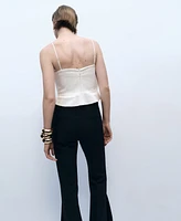 Mango Women's Maxi Ruffle Top