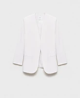 Mango Women's Lyocell and Linen-Blend Jacket