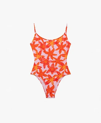 Mango Women's Floral Print Swimsuit