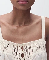 Mango Women's Openwork Details Combined Top