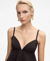 Mango Women's Open Back V-Neck Top