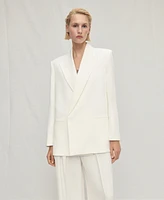 Mango Women's Double-Breasted Lyocell Suit Jacket