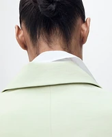 Mango Women's Straight-Fit Suit Jacket