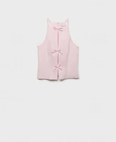 Mango Women's Bows Halter Top