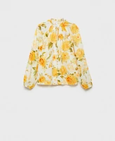 Mango Women's Floral Cotton Blouse