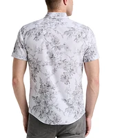 Perry Ellis Men's Slim-Fit Stretch Floral Button-Down Shirt