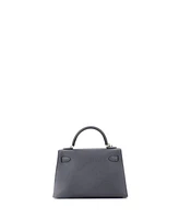 Pre-Owned Hermes Kelly 20 Handbag Grey Epsom with Permabrass Hardware