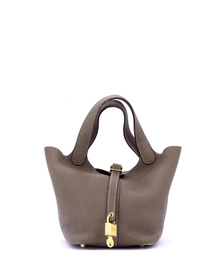 Pre-Owned Hermes Pm Picotin Lock Bag Clemence