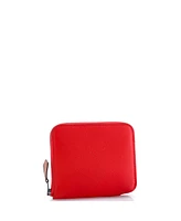 Pre-Owned Hermes Compact Azap Zip Around Wallet Silk'in Epsom
