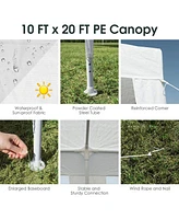 Outdoor Gazebo, Canopy with Sturdy Steel Frame, Easy Assembly Large Shelter for Sunshading, Lightweight and Easy Carriage Rain Shelter, Ideal for Pati