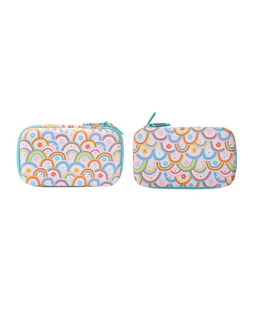Generic Rainbow Collage Eva Hard-Side Utility Case With Carabiner