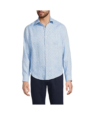 Lands' End Men's Long Sleeve Linen Shirt