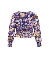 City Chic Plus Bridgette Print Top