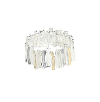 Sohi Metallic-Ridge Bangle Bracelet