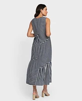 Seraphine Women's Maternity Zip Front Tiered Dress