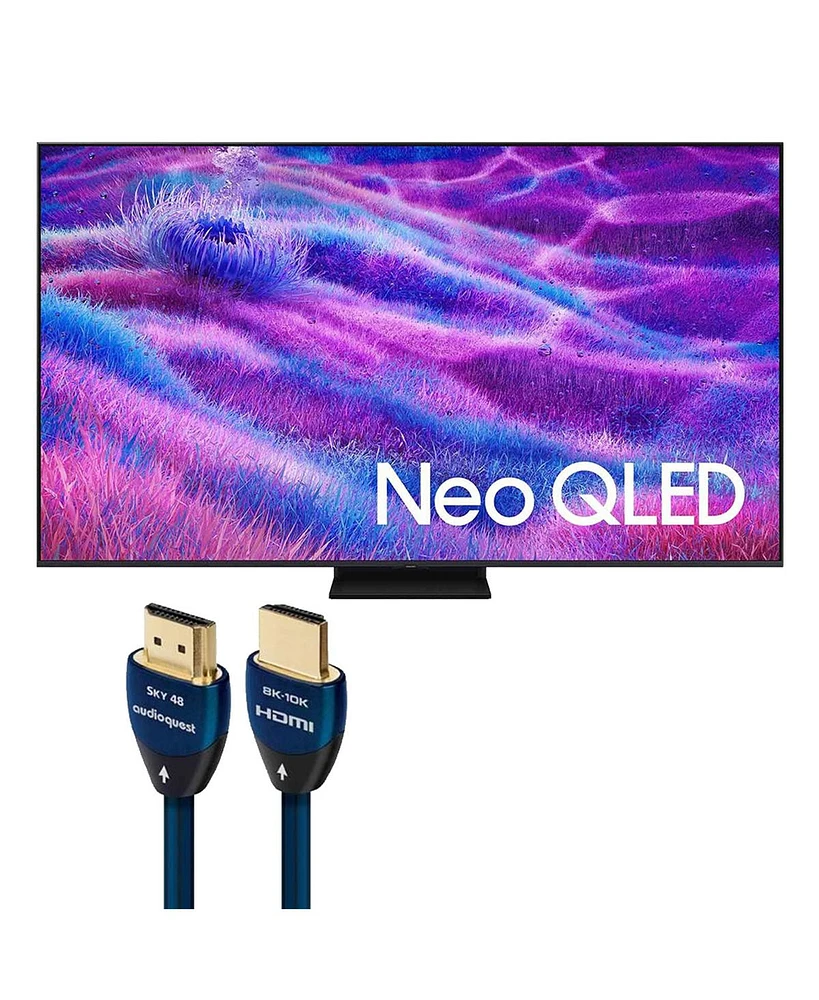 Samsung QN80F 85 Inch 4K Neo Qled Mini Led Tv with AudioQuest Sky 3m Hdmi Cable