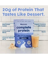NativePath Complete Beef Protein Powder Isolate – 20g Protein, Vanilla Flavor, 30 Servings