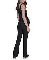 Karl Lagerfeld Paris Women's Sailor Flared-Leg Jeans