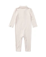 Polo Ralph Lauren Baby Girls Ribbed Collar Coverall