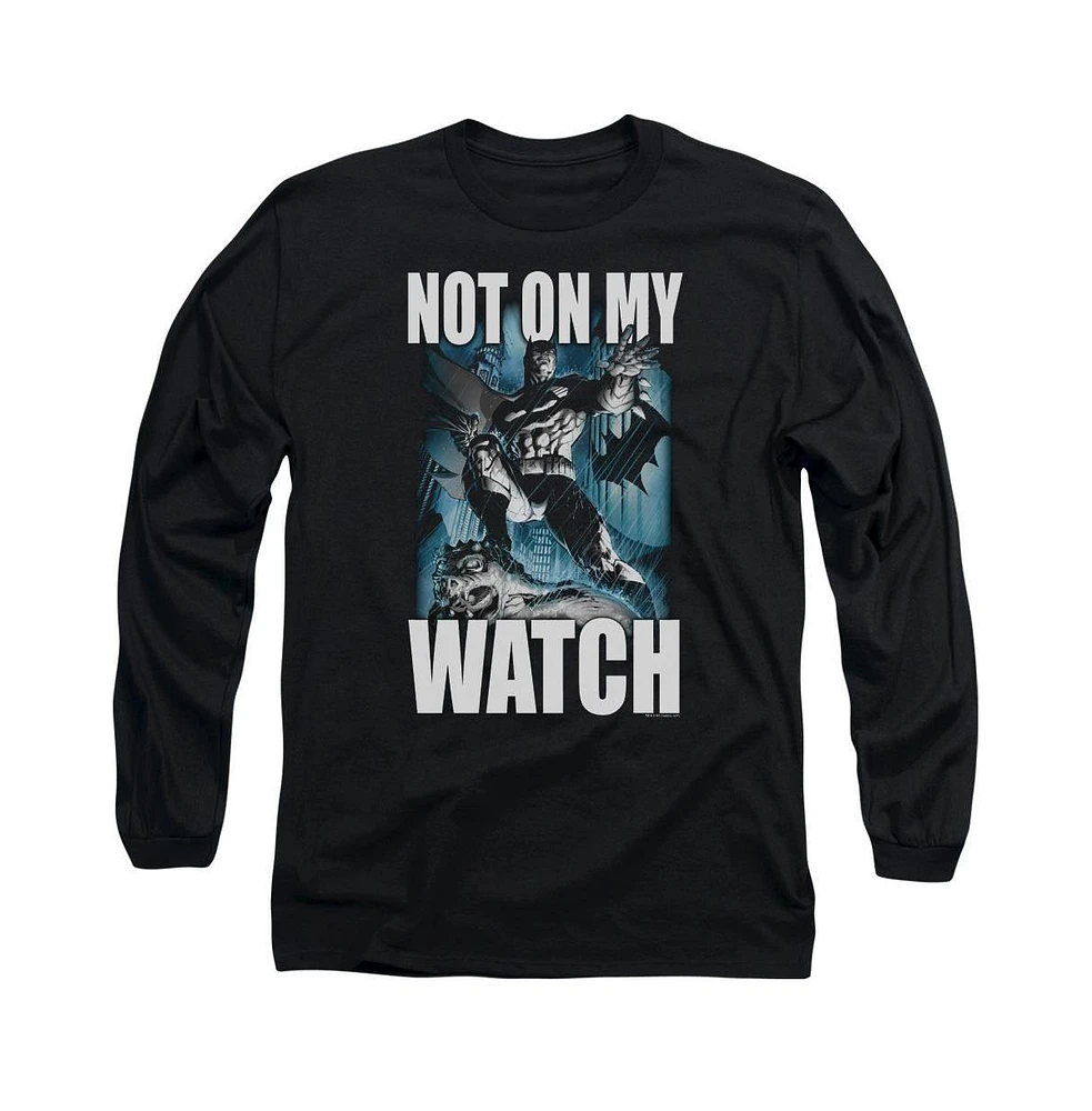 Batman Men's Not On My Watch Long Sleeve Adult Tee / T-Shirt