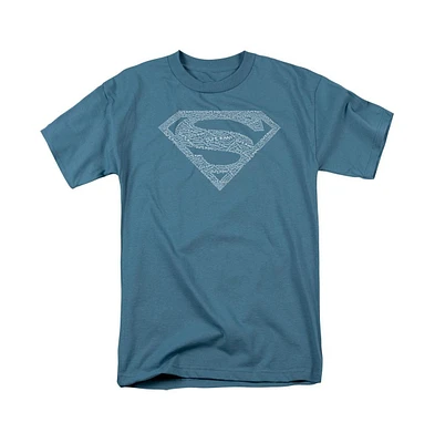 Superman Men's Type Shield Short Sleeve Adult Tee / T-Shirt