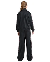 adidas Big Girls Tricot Long-Sleeve Full-Zip Jacket & Wide-Leg Pants, 2 Piece Set