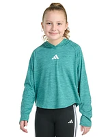 adidas Big Girls Long-Sleeve Hooded Melange Top