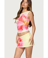 Edikted Women's Tiger Flower Off Shoulder Top