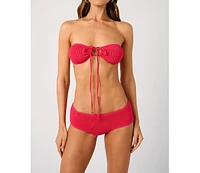WeWoreWhat Women's Cross Front Bandeau Top