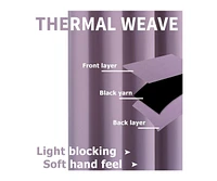 Kate Aurora 100% Hotel Thermal Blackout Lavender Grommet Top Curtain Panels - 50 in. W x in. L