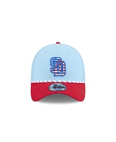 New Era Men's Light Blue/Red San Diego Padres 2025 Fourth of July 39THIRTY Flex Hat